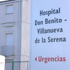 Cartel de entrada al hospital Don Benito-Villanueva