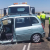 La Guardia Civil, actuando en el accidente