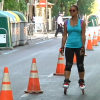 Mujer en patines