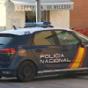 Coche de la Policía Nacional en los Juzgados de Mérida
