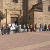 Imagen de la concentración esta mañana en el municipio de Ahillones 
