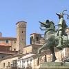 Estatua de Pizarro el conquistador en Trujillo