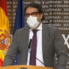 El consejero de Sanidad, durante la comparecencia de prensa de esta tarde.