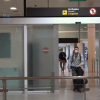 Llegadas en el aeropuerto Madrid. Barajas