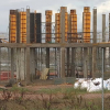 Estructura de un edificio en construcción