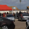 Refugiados de Ucrania en la estación de tren de Montijo 