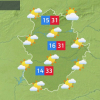Mapa de tiempo previsto para el miércoles 11 de mayo