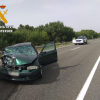 Uno de los vehículos accidentados en el siniestro