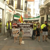 Manifestación de transportistas en Mérida