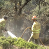 Trabajadores del INFOEX actuando en el incendio