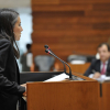 Irene de Miguel, durante su intervención parlamentaria