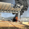Imagen del incendio en la termosolar de Talarrubias 