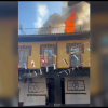 Llamas visibles desde la Plaza Mayor de Jaraíz de la Vera