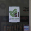 Cartel de apoyo a la mina de litio en Cáceres.