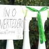 Lazos verdes como símbolo del rechazo al macrovertedero 