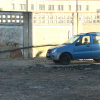 El coche aislado esta tarde en la calle Stadium de Badajoz 