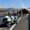 Corte autovía A-66 por incendio de camión