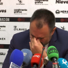 Juanma Barrero emocionado en su despedida