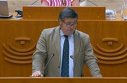 Javier Bravo, diputado de Vox, en la Asamblea de Extremadura