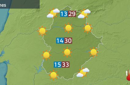 Mapa de previsión lunes 1 de julio