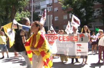 Protestas interinos