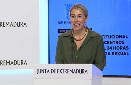 María Guardiola, presidenta de la Junta de Extremadura