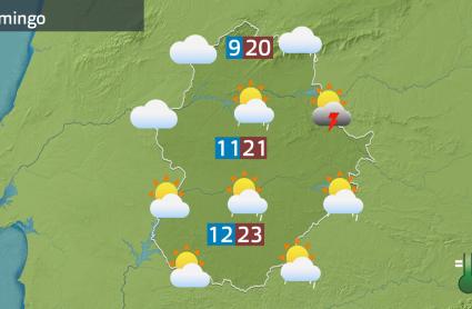 Mapa de previsión del 13 de abril