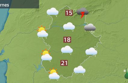Mapa de previsión del 18 de abril