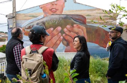 La dehesa o la pesca tradicional de tencas, temáticas de los nuevos murales de Muro Crítico en Piedras Albas