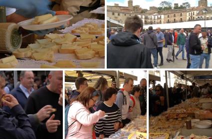 Visitantes durante la Feria Nacional del Queso de Trujillo