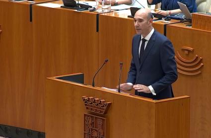 José Ángel Sánchez Juliá durante el Debate sobre el Estado de la Región