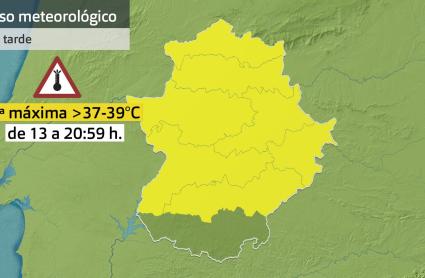 Aviso meteorológico (Aemet) para hoy lunes 7 de julio