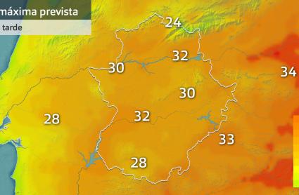 Temperatura máxima prevista para hoy viernes 11 de julio