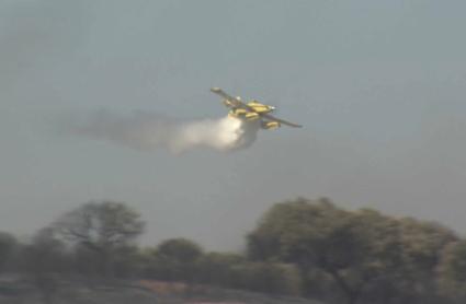 Activado el Nivel 1 por riesgo de viviendas en el incendio de pastos en Badajoz