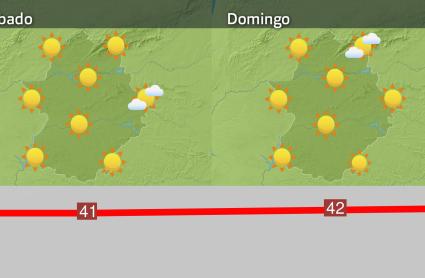 Mapa de previsión del 9 y 10 de agosto