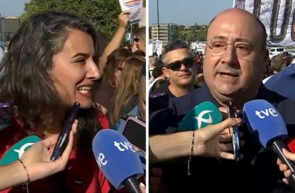 Irene de Miguel, de Unidas por Extremadura, y Juan José García, de Vox Extremadura