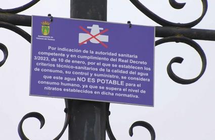 El agua de Valencia del Ventoso no es apta para el consumo