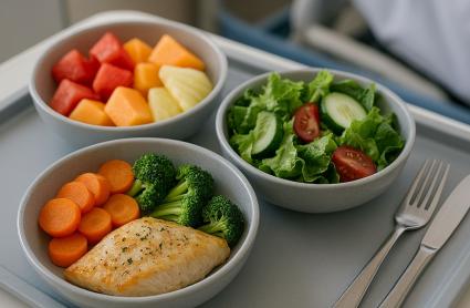 Bandeja de comida saludable