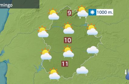 Mapa de previsión del domingo 21 de diciembre