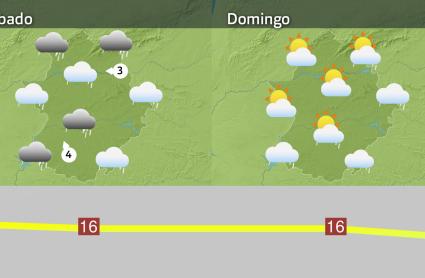 Mapa de previsión del 3 y 4 de enero