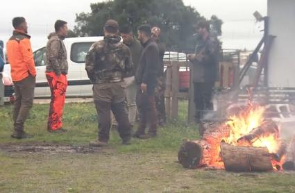 Hoguera tras una montería