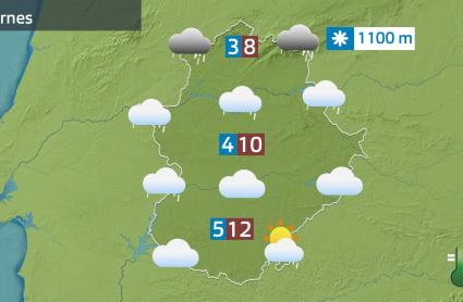 Mapa de previsión del 16 de enero