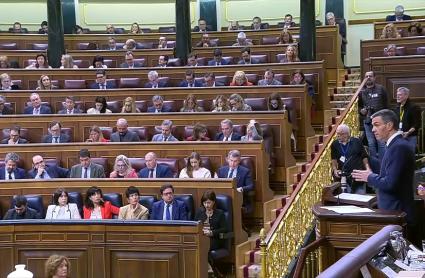 Pedro Sánchez en el Congreso de los Diputados, el 11 de febrero de 2026