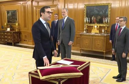 Carlos Cuerpo promete el cargo de vicepresidente primero del Gobierno de España