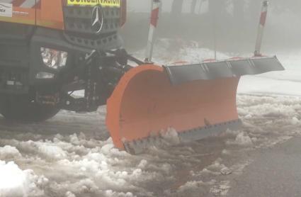 Nieve en la carretera CC-437 en una imagen de archivo