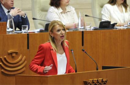 Piedad Álvarez, portavoz del PSOE de Extremadura, en la Asamblea