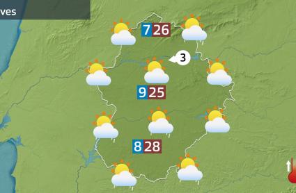 Mapa de previsión del 9 de abril