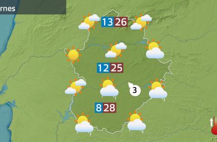 Mapa de previsión del 10 de abril