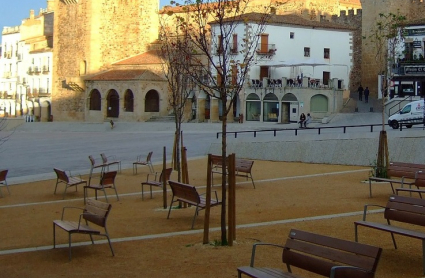La plaza mayor de Cáceres