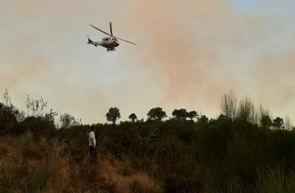 Imagen del incendio desatado en Monfortinho